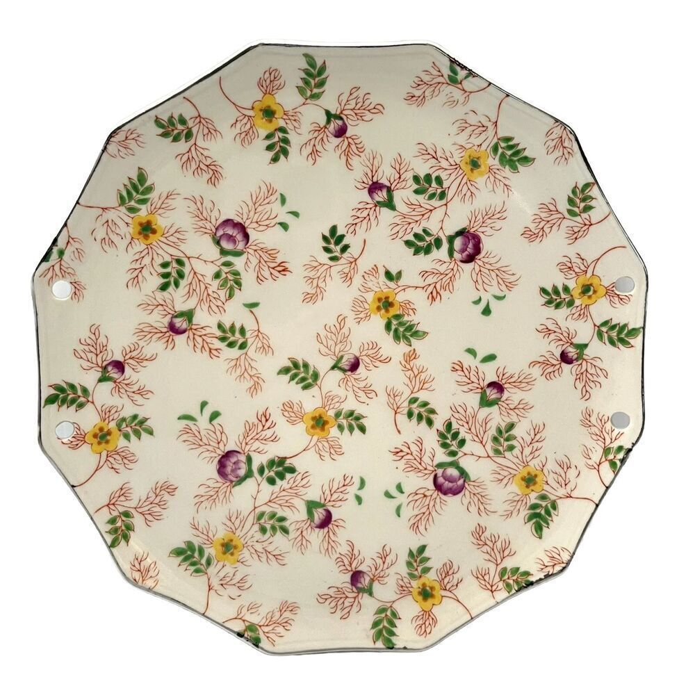 Vintage Mikori Ware Japan Hand Painted Floral Plate 10.75 Wall Decor